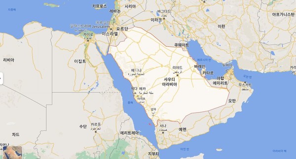 사우디아라비아 주변 지도