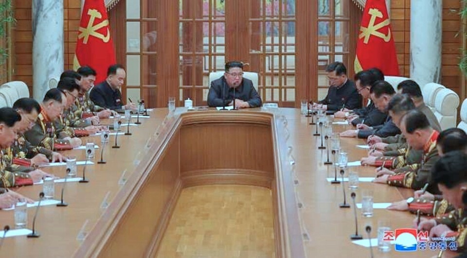 ▲ 지난해 3월 열린 조선노동당 중앙군사위원회 제8기 제5차 확대회의 모습. 북한의 언론은 3월 12일 보도했다.